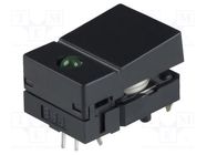 Switch: keypad; Pos: 2; SPST-NO; 0.05A/24VDC; black; LED; green; THT OMRON Electronic Components