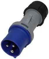 PLUG, 16A, 220/250V, BLUE, IP44