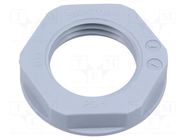 Nut; PG9; polyamide; UL94V-2; 22mm; grey; Thread: PG; with flange LAPP