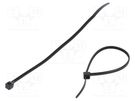 Cable tie; L: 120mm; W: 2.5mm; polyamide; 78.5N; black; Ømax: 30mm KSS WIRING