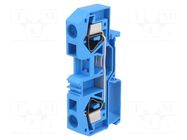 Splice terminal: rail; 283; 76A; 800V; spring clamp; blue; ways: 1 WAGO