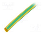 Heat shrink sleeve; 3: 1; 6mm; L: 1m; yellow-green HELLERMANNTYTON