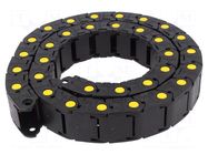 Cable chain; MEDIUM; Bend.rad: 120mm; L: 990mm; Int.height: 18mm BREVETTI