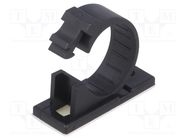 Screw down self-adhesive holder; 17mm; polyamide; black; UL94V-2 KSS WIRING