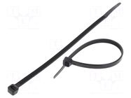 Cable tie; L: 160mm; W: 4.8mm; black; polyamide; 215.5N; Ømax: 42mm KSS WIRING