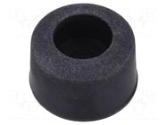 Foot; H: 11.5mm; black; rubber; Dim: Ø19.1mm; Cutout: Ø5mm; -40÷50°C ESSENTRA