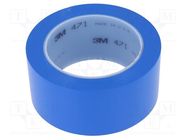 Tape: marking; blue; L: 33m; W: 50mm; Thk: 0.13mm; 2.5N/cm; 130% 3M