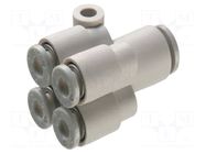 Push-in fitting; -1÷10bar; polypropylene; Øout: 6mm; Øin: 8mm SMC