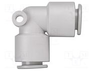 Push-in fitting; angled 90°; -1÷10bar; polypropylene; -5÷60°C SMC