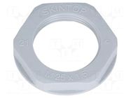 Nut; M25; polyamide; UL94V-2; 34mm; grey; Thread: metric; Pitch: 1.5 LAPP