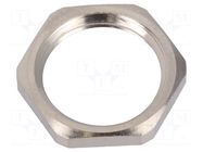 Nut; M16; brass; Thk: 2.8mm; Spanner: 19mm; Thread: metric; Pitch: 1.5 HUMMEL