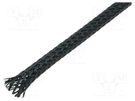 Polyester braid; ØBraid : 14÷26nom.20mm; PET,polyester; black HELLERMANNTYTON