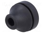 Grommet; Ømount.hole: 19mm; elastomer thermoplastic TPE; black TRELLEBORG