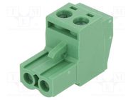 Pluggable terminal block; 5mm; ways: 2; straight; plug; female DEGSON ELECTRONICS