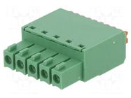 Connector: pluggable terminal block; plug; female; 8A; 250V; green DEGSON ELECTRONICS