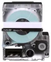 LABEL TAPE, VINYL, 0.38" X 23FT, BLK/WHT