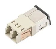 FIBER COUPLER, LC/LC DUPLEX, BEIGE