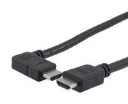 HDMI 2.1 CABLE, M/RA-LEFT-M, PVC, BLK, 3.0M 52AK0482