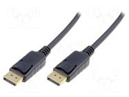Cable; DisplayPort plug,both sides; 1m; black; DisplayPort 1.1a DIGITUS