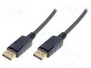 Cable; DisplayPort plug,both sides; DisplayPort 1.1a; 1m; black DIGITUS