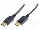 Cable; DisplayPort 1.1a; DisplayPort plug,both sides; 1m; black DIGITUS