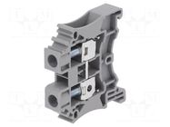 Splice terminal: rail; 0.5÷6mm2; ways: 1; terminals: 2; grey; DC DEGSON ELECTRONICS