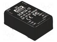 Converter: DC/DC; 12W; Uin: 36÷72VDC; Uout: 5VDC; Iout: 2400mA; SCW12 MEAN WELL
