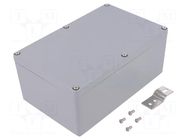 Enclosure: multipurpose; X: 120mm; Y: 188mm; Z: 78mm; aluminium; grey COMBIPLAST