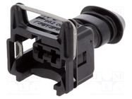 Connector: automotive; JPT; female; plug; for cable; PIN: 2; black TE Connectivity