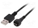 Adapter cable; USB A plug,USB B mini plug (sealed); IP67; 2m CONEC