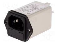 Connector: AC supply; socket; male; Inom: 6A; Ir: 0.2mA; 250VAC KEMET