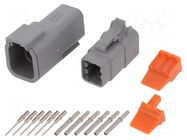 Connector: wire-wire; plug; male + female; ATM; PIN: 6; IP67; 7.5A AMPHENOL