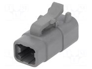 Connector: wire-wire; plug; female; ATM; PIN: 4; IP67; for cable AMPHENOL