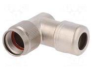 Gland; angled 90°; size 12; metal; Plating: nickel; 10.5mm; RT360 AMPHENOL