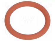 O-ring gasket; VMQ; Thk: 1.5mm; Øint: 10mm; PG7; red; -60÷250°C HUMMEL