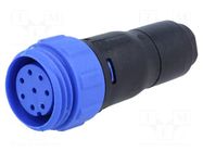 Connector: circular; plug; female; PIN: 8; 125V; w/o contacts; IP68 BULGIN