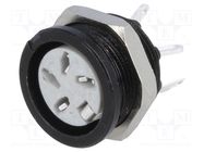 Socket; DIN; female; PIN: 4; Layout: 216°; for panel mounting,screw DELTRON