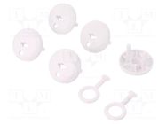 Accessories: protection cap; white; Kit: 5x protection cap,keys PAWBOL