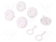 Accessories: protection cap; white; Kit: 5x protection cap,keys PAWBOL