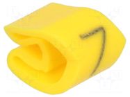 Markers; Marking: 7; 3÷5mm; PVC; yellow; -30÷80°C; leaded; UL94V-0 WEIDMÜLLER