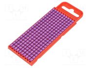 Markers; Marking: 7; 2÷2.8mm; polyamide; violet; -40÷85°C; push-in HELLERMANNTYTON