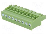 Connector: pluggable terminal block; plug; female; 15A; 300V; 1x9 XINYA