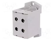 Splice terminal: rail; 490A; 690V; screw terminal; grey; polyamide OUNEVA