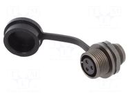 Connector: circular; socket; female; PIN: 3; IP67; ST12; 13A; 250V WEIPU