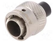 Connector: circular; plug; for cable; PIN: 6; male; w/o contacts AMPHENOL