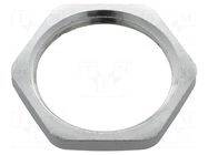 Nut; PG16; brass; Thk: 3mm; Spanner: 26mm; Thread: PG; Plating: nickel LAPP