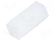 Screwed spacer sleeve; hexagonal; polyamide; M2; L: 9mm FIX&FASTEN