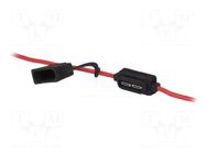 Fuse holder; 19mm; 20A; on cable; Leads: leads x2; 32V LITTELFUSE