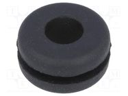 Grommet; Ømount.hole: 12mm; Øhole: 7mm; caoutchouc; black; -30÷90°C LAPP