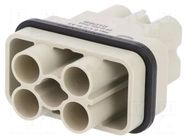 Connector: HDC; contact insert; male; 10A,40A; 250V,400V; Han Q HARTING